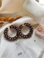 گوشواره حلقه قهوه ای