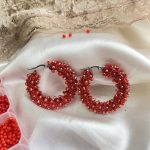 گوشواره حلقه قرمز