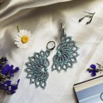 گوشواره خورشیدی نقره آبی
