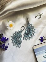 گوشواره خورشیدی نقره آبی