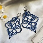 گوشواره لوزی آبی لاجوردی
