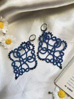 گوشواره لوزی آبی لاجوردی