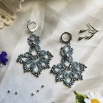 گوشواره آویز نقره آبی