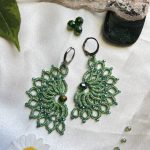 گوشواره خورشیدی سبز طلایی