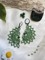 گوشواره خورشیدی سبز طلایی