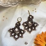 گوشواره آویز قهوه ای