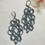 گوشواره آویزبلند نقره آبی