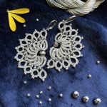 گوشواره خورشیدی نقره ای