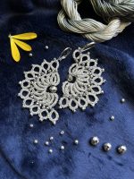 گوشواره خورشیدی نقره ای